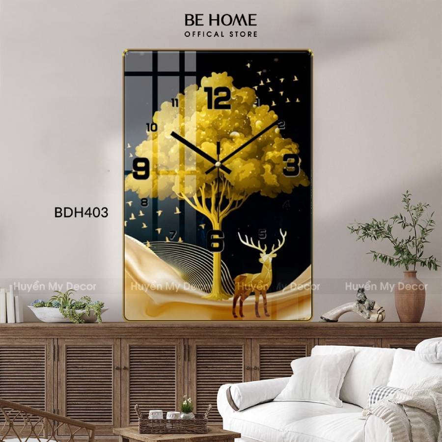 Tranh Đồng Hồ Tráng Gương Decor Salon, Phòng Khách, Spa, Phòng làm Việc - BeHome Decor