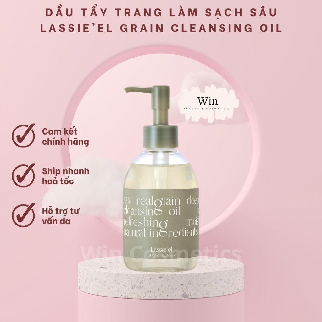 [Hàng công ty] Dầu Tẩy Trang Làm Sạch Sâu Lassie'el Grain Cleansing Oil