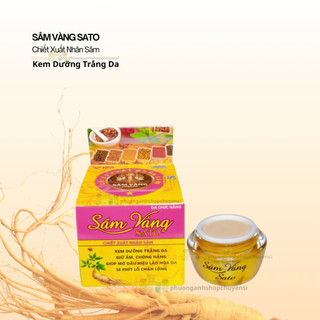 Kem Sâm Vàng Sato Chiết Xuất Nhân Sâm Mụn Nám Trắng Da 10g