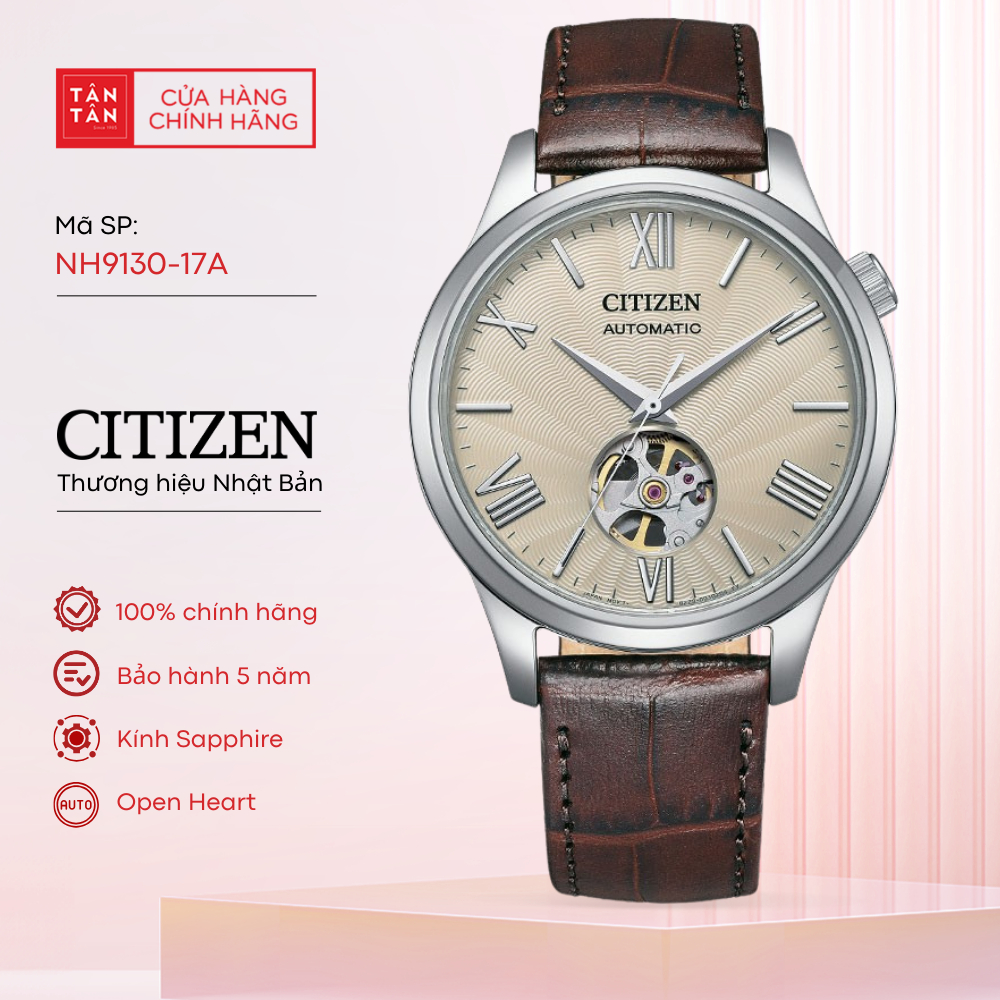 Đồng Hồ Nam Citizen Open Heart NH9130-17A Automatic 40mm - Đồng Hồ Tân Tân