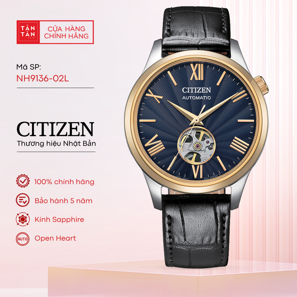 Đồng Hồ Nam Citizen Open Heart NH9136-02L Automatic 40mm - Đồng Hồ Tân Tân
