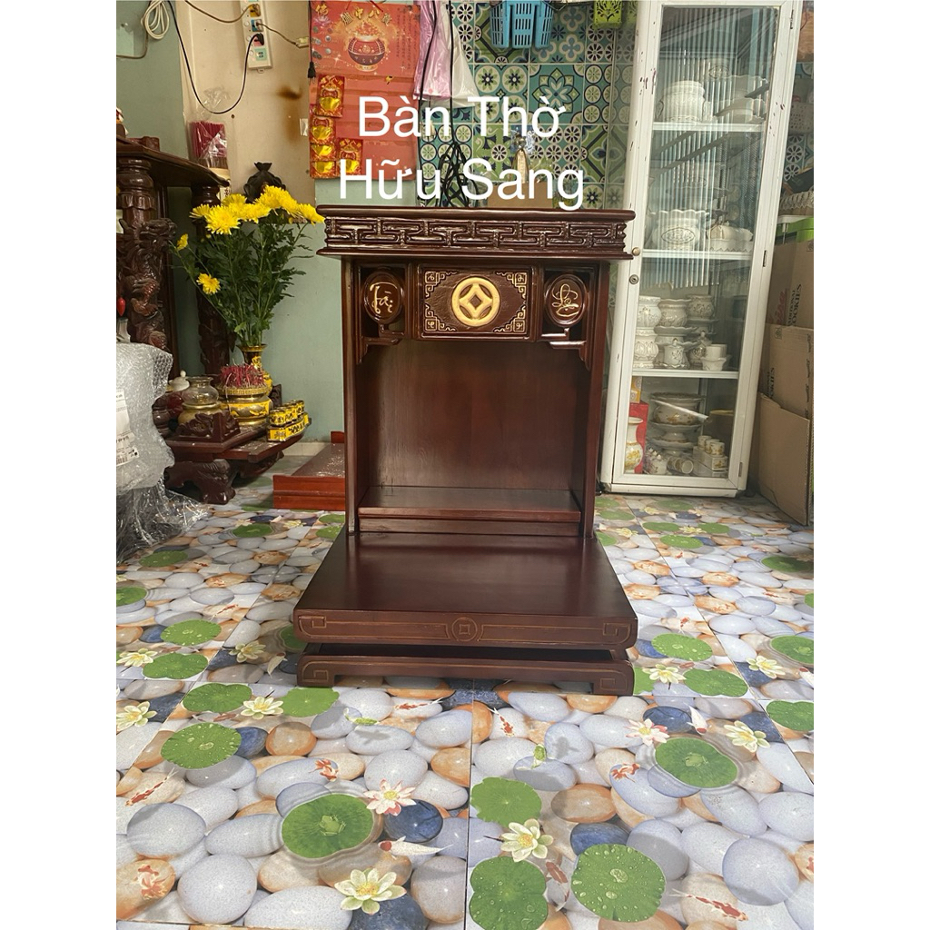 Bàn thờ ông địa thần tài gỗ thông nhập khẩu