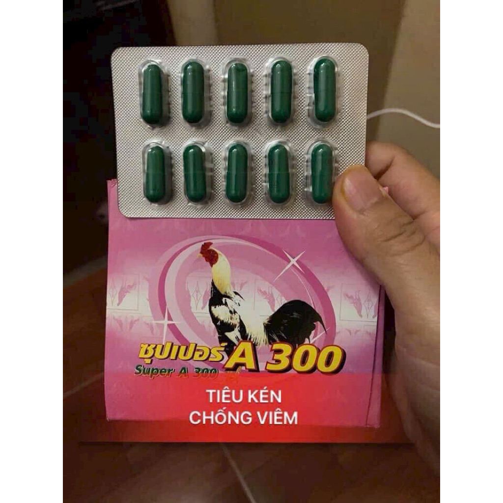 Tiêu Kén A300 Cho Gà – Hỗ Trợ Giảm Sưng Cứng, Phục Hồi Thể Trạng (Vỉ 10 Viên)