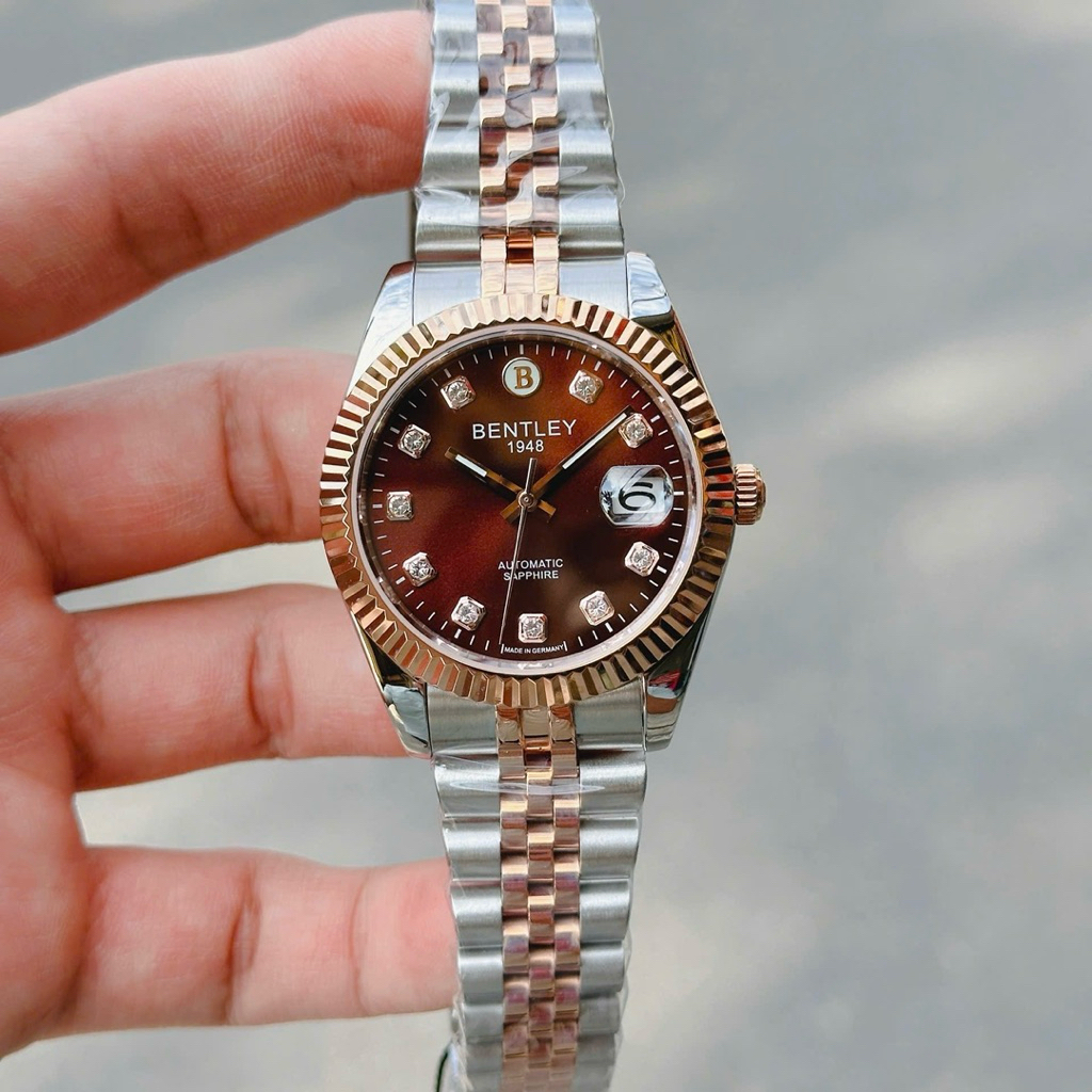 Đồng hồ nam dây thép Bentley Automatic BL2333-15MTDI-R