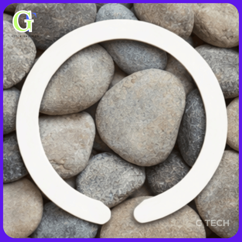 Sản phẩm vòng C trắng, 5 cái  làm từ kim loại bền đẹp, mỏng nhẹ, dễ dán, phù hợp mọi dòng máy_GTech