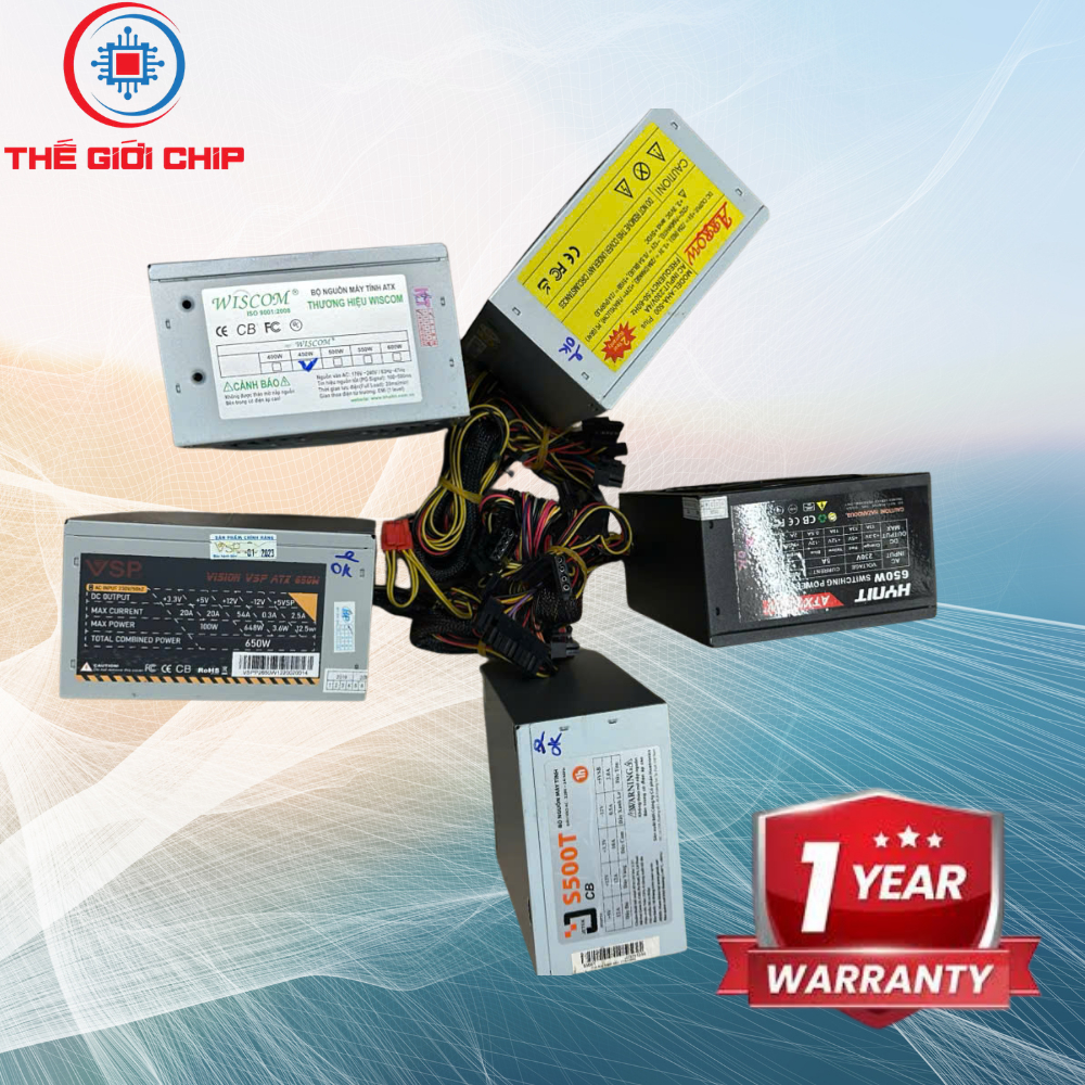 Nguồn Micro Power ATX-450W/550W/650W/700W WISCOM ( like new tháo máy) I Bảo hành 12 tháng bởi nhà cu