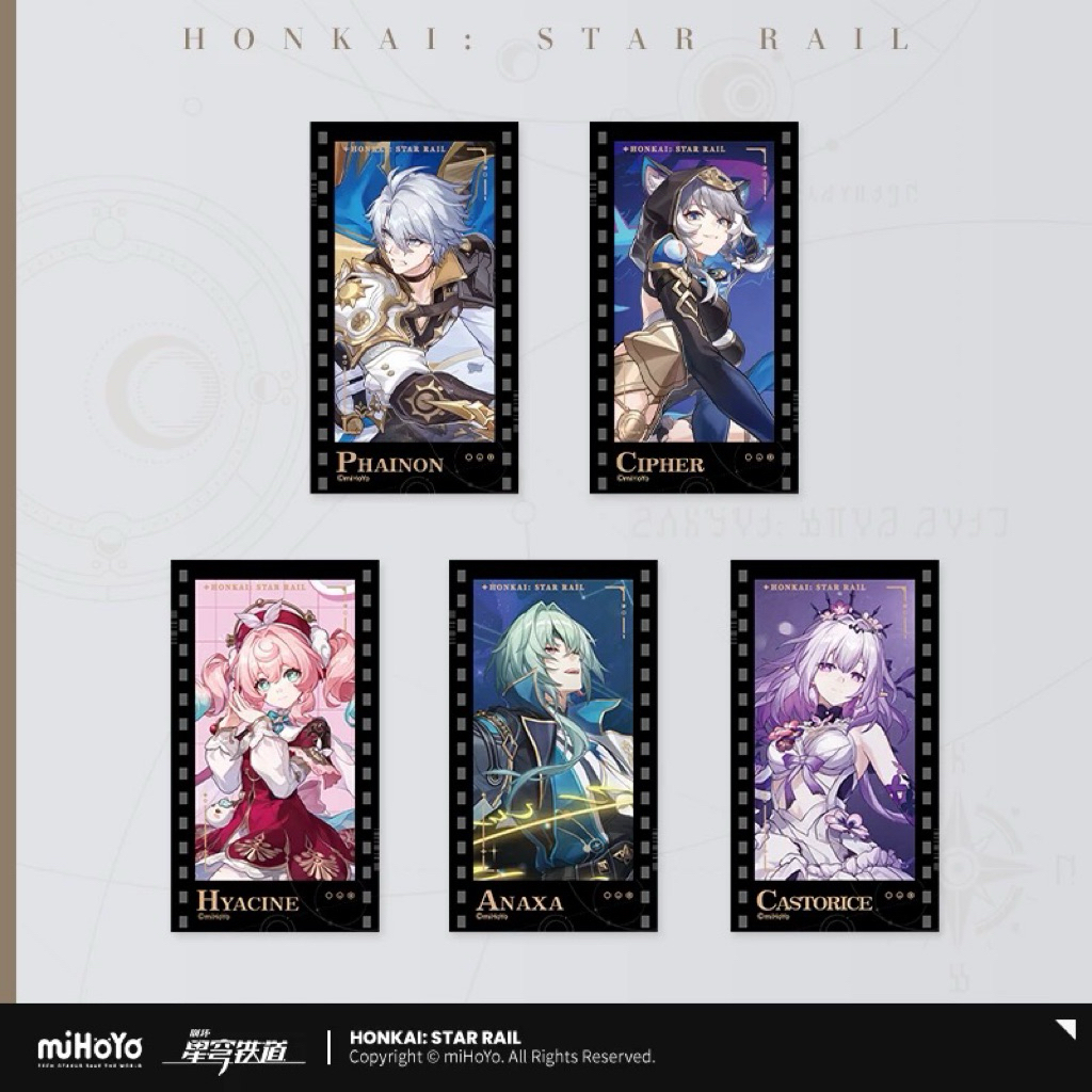 (Mihoyo Official) Card Honkai Star Rail Genshin Impact Robin Aventurine DanHeng Blade Kafka Jingliu 