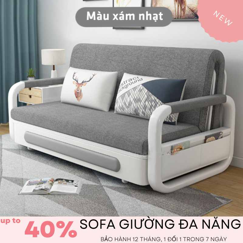 Giường Sofa Gấp Gọn Đa Năng MS525 Chất Liệu Khung Thép Chịu Lực Kèm Nệm Và Gối