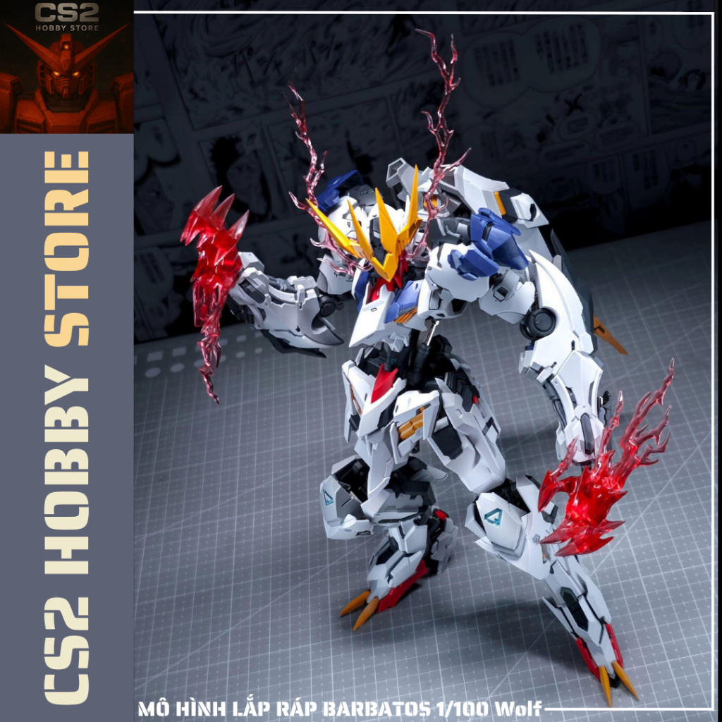 ( Sẵn Hàng ) Mô hình lắp ráp 1/100 Barbatos Lupus Rex Wolf Model