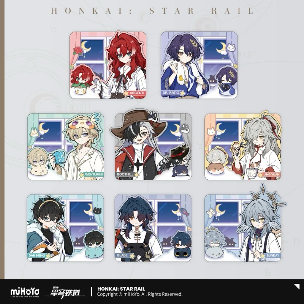 (Mihoyo Official) Card Honkai Star Rail Phainon Mydei DanHeng Blade JingYuan Aventurine Sunday