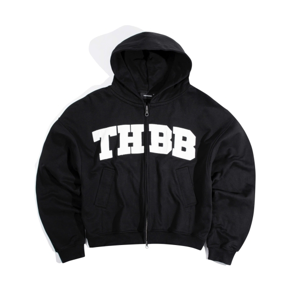 THBB HOODIE ZIPPER BIG LOGO - BLACK (NỈ BÔNG)