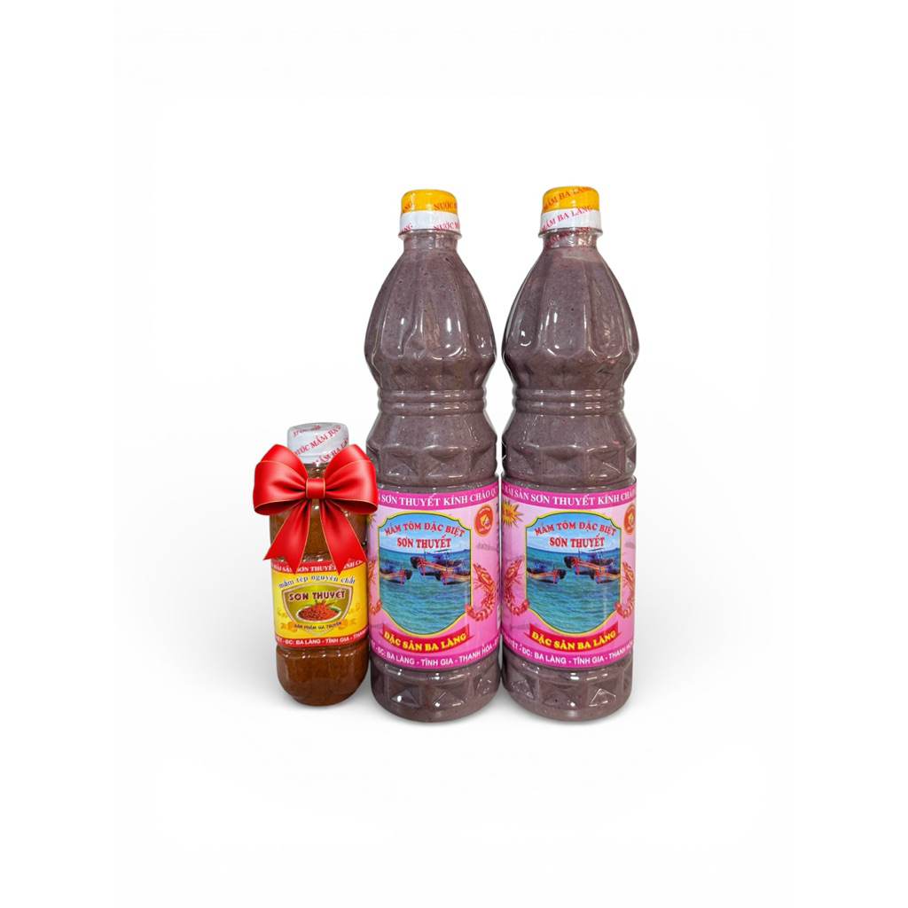 2kg mắm tôm đặc biệt tặng 300g mắm tép sơn thuyết ba làng
