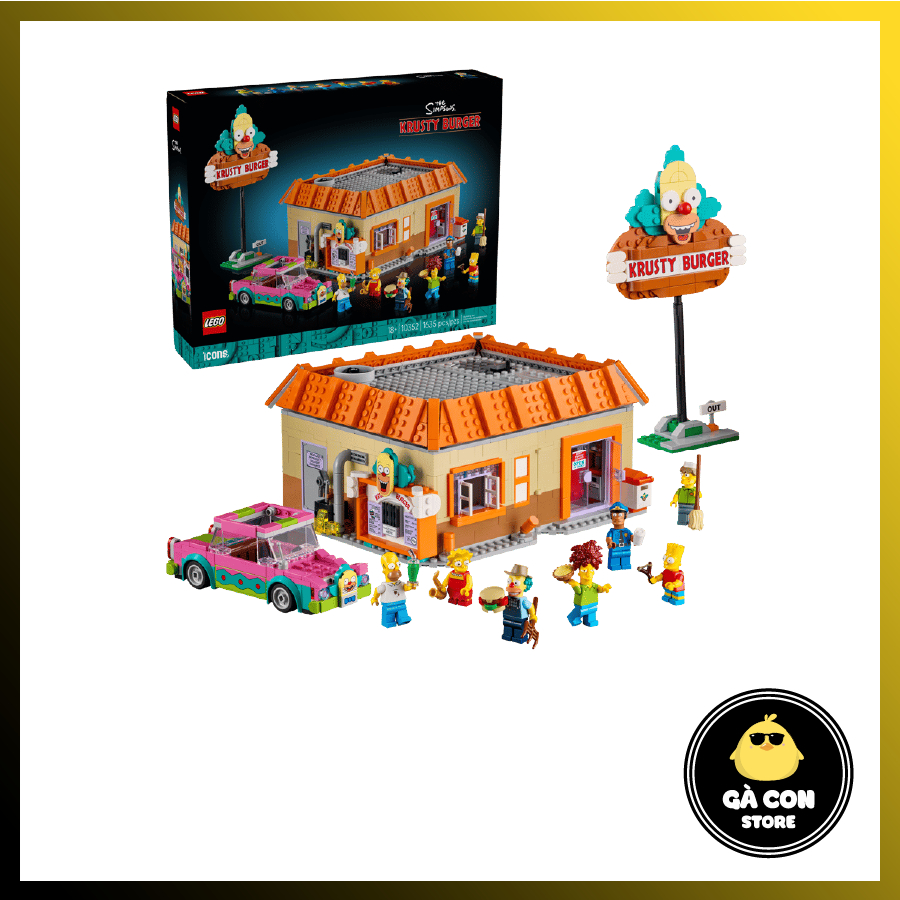 Đồ chơi lắp ráp ICONS 10352 The Simpsons Krusty Burger - Gia Đình Simpsons Krusty Burger ( Hàng có s