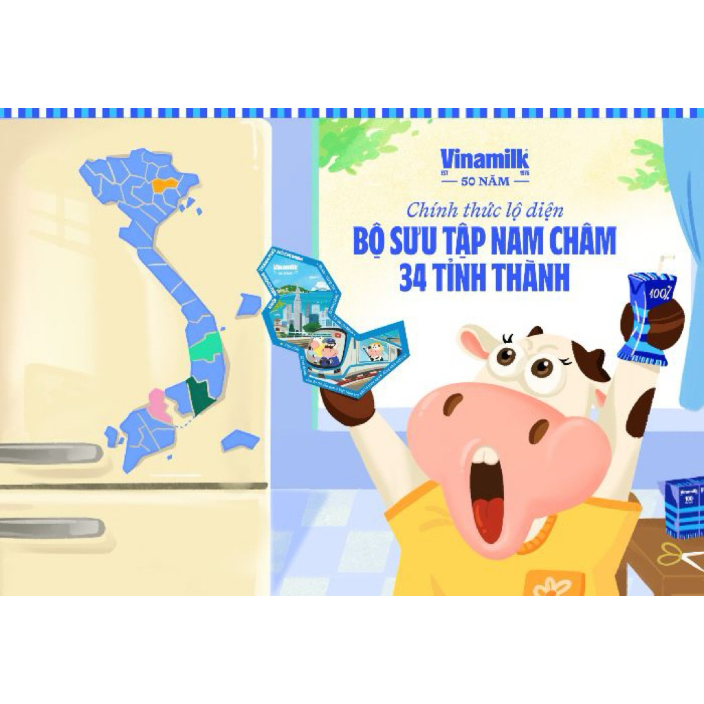 Nam châm Vinamilk 34 tỉnh thành phố