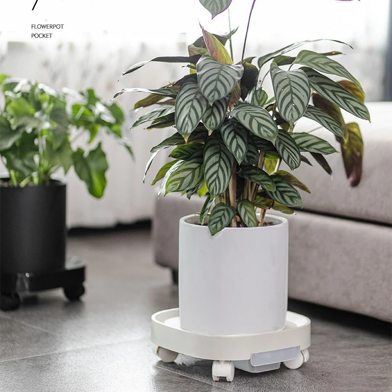 Đế Chậu Cây Có Bánh Xe Di Chuyển Thông Minh - Kệ Lót Chậu Hoa Có Khay Hứng Nước Tiện Lợi, Nhựa ABS Cao Cấp