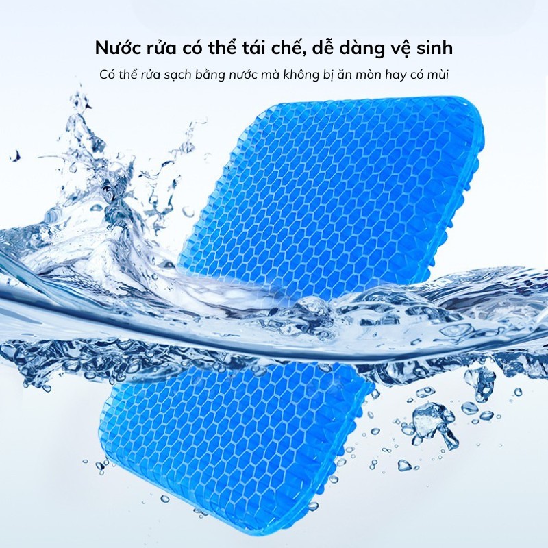 LUMOO Đệm ngồi gel tổ ong 3D thoáng khí gấp gọn, Đệm lót ghế | BigBuy360 - bigbuy360.vn