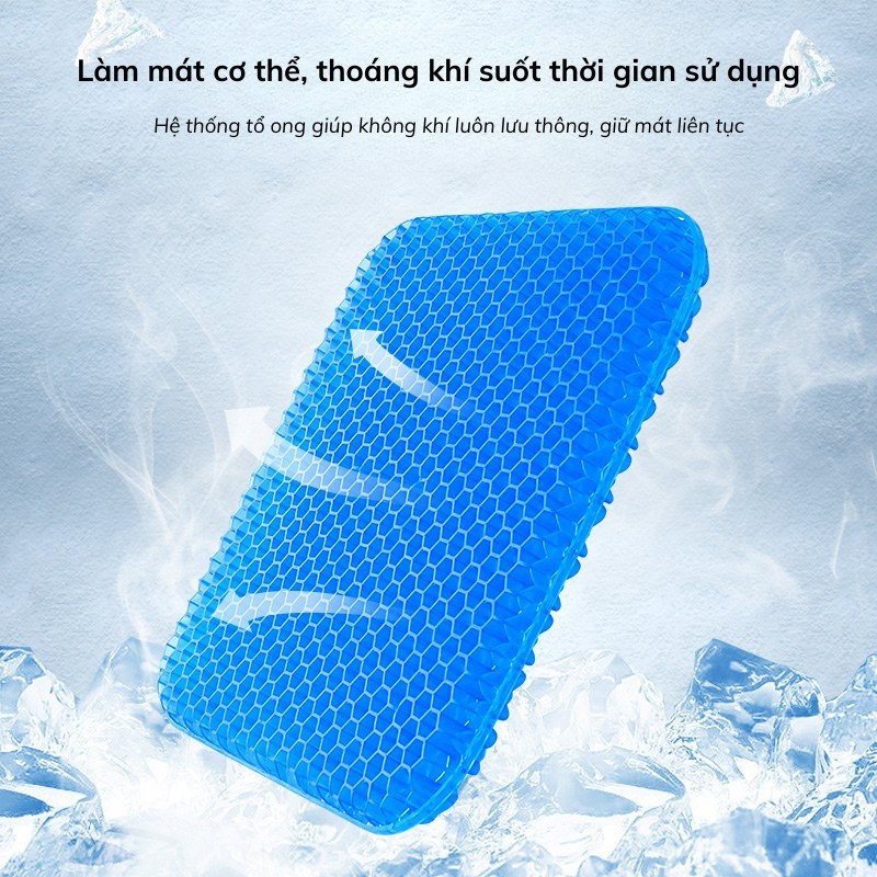 LUMOO Đệm ngồi gel tổ ong 3D thoáng khí gấp gọn, Đệm lót ghế | BigBuy360 - bigbuy360.vn