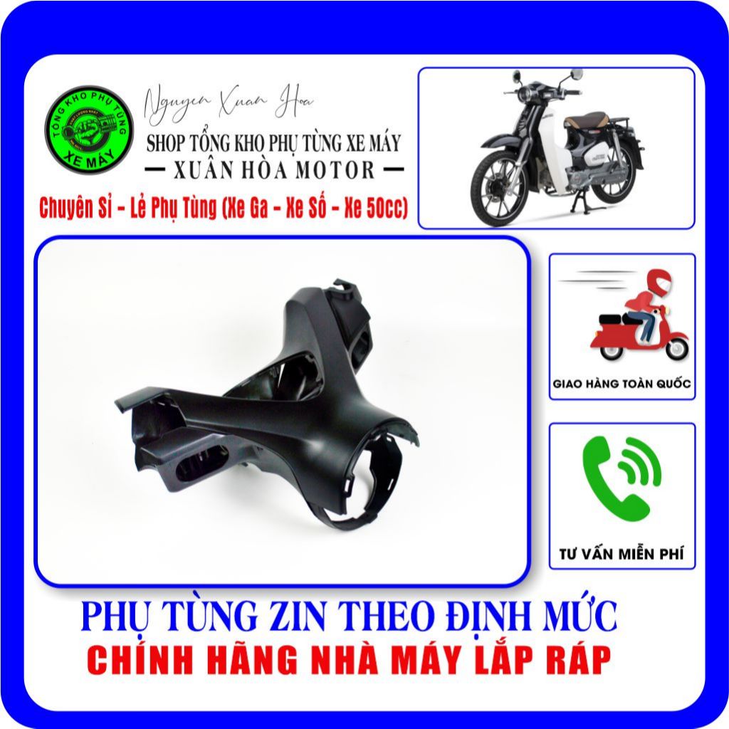 Bộ ốp đầu đèn Cub 83 Retro X/ Cub 50cc Espero Retro X/ Cub 83 Detech Retro X (Chất liệu nhựa ABS cao