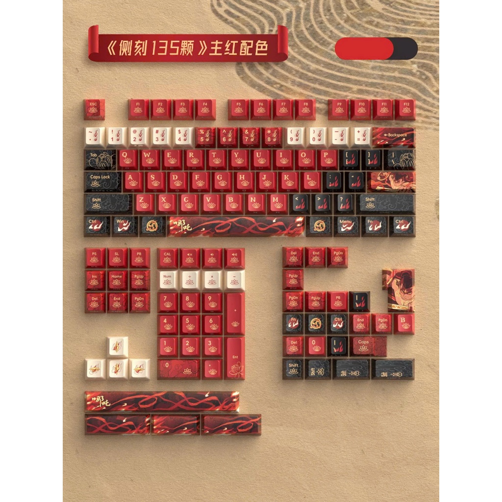 Keycap PIIFOX Na Tra | Cherry Profile | Xuyên Led | Nhựa PBT