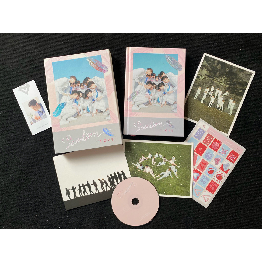 seventeen mini album Love Letter Love ver đã khui seal gồm CD và photobook, sét postcard như hình.