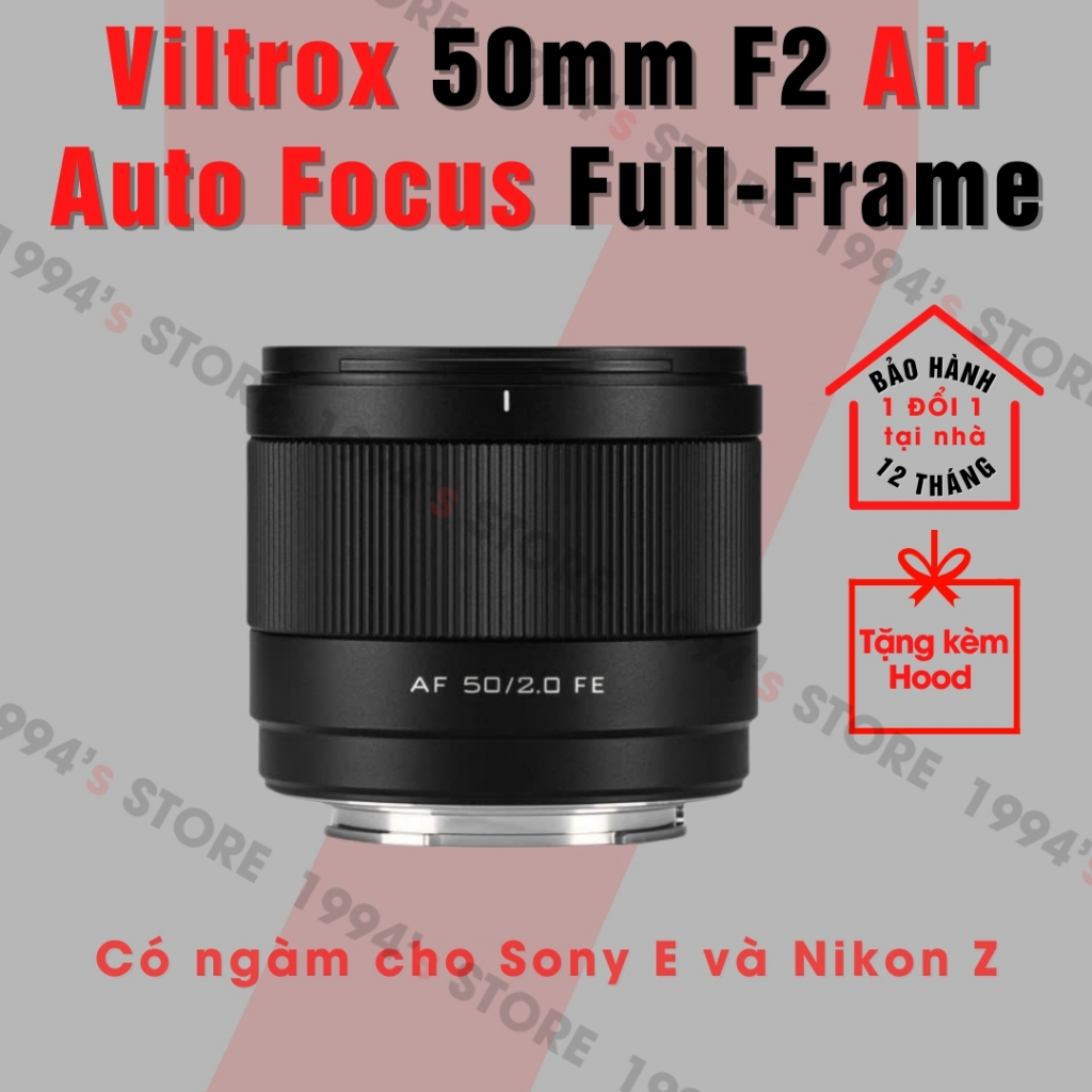 Ống kính Viltrox AF 50mm F2 Air Auto Focus - Lấy nét tự động siêu nhanh dành cho Full-Frame Sony E/F
