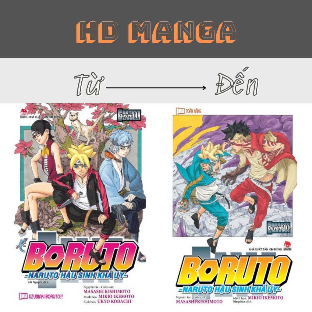 Truyện tranh - Boruto - Naruto Hậu Sinh Khả Úy - Combo 20 Tập - Tập 1 - Tập 20 - NXB Kim Đồng