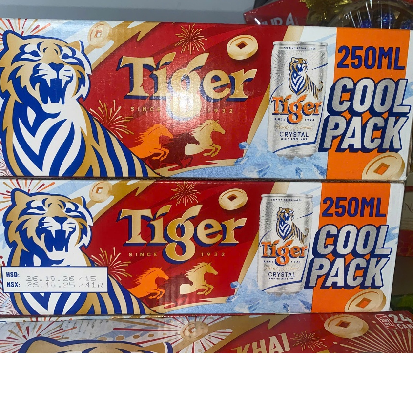 Bia Tiger Coolpack Thùng 24 Lon 250Ml