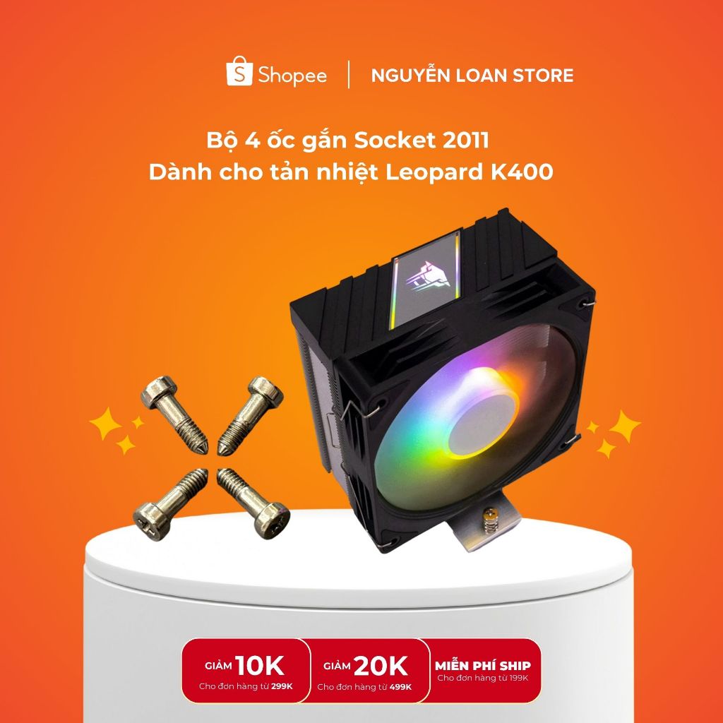 Bộ 4 ốc gắn Socket 2011 dành cho tản Leopard K400