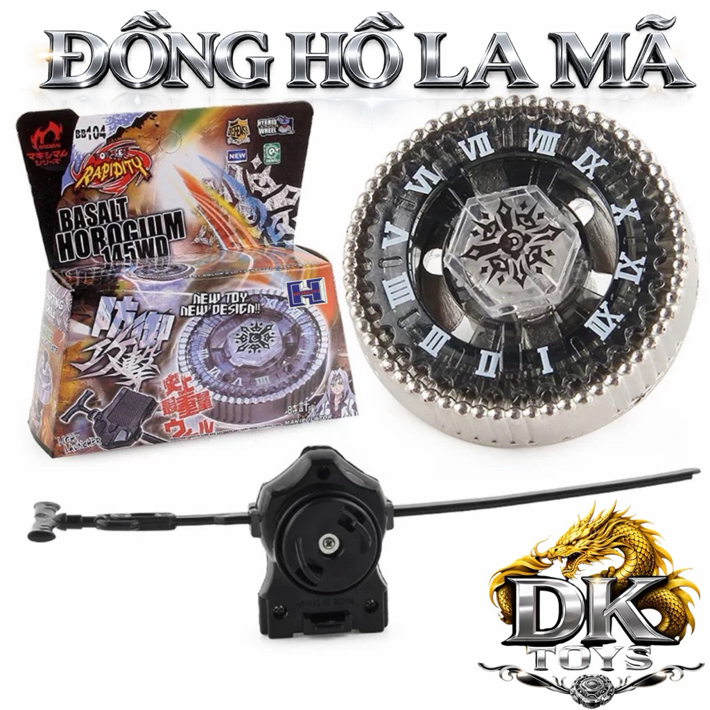 Con quay Đồng Hồ La Mã, con quay vô cực 4D kim loại.