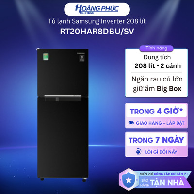 Tủ Lạnh Samsung Inverter 208 Lít RT20HAR8DBU/SV {Toàn Quốc}