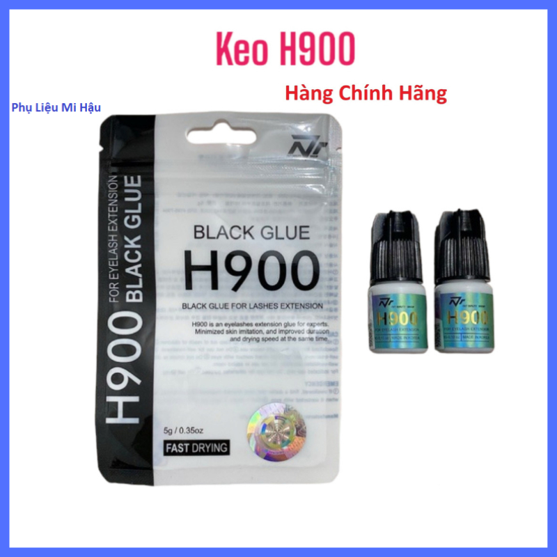 Keo Nối Mi H900 Kháng Nước Set 2 Chai_h900 Keo Gắn Mi Hàn Quốc Mối Keo Dẻo,Bền 5-7 Tuần,Keo h900 Hàn