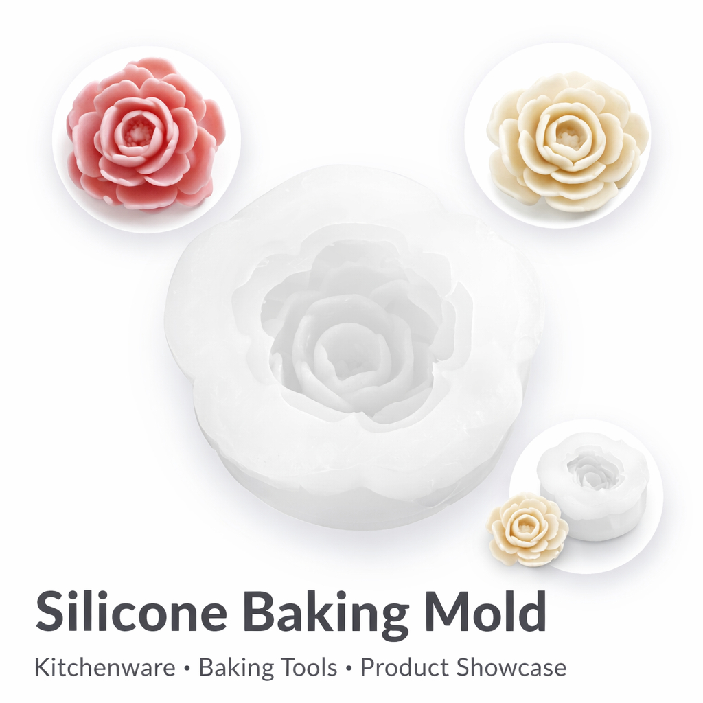 Khuôn silicon- khuôn hoa hồng khuôn mẫu đơn mã md52 và md67
