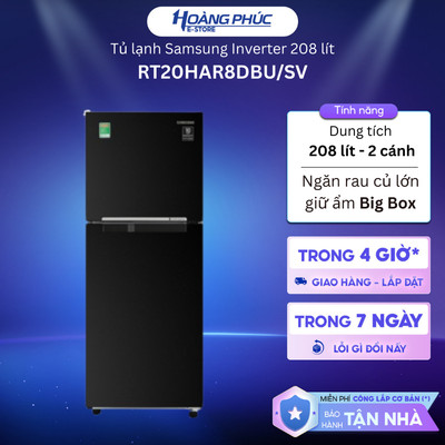 Tủ Lạnh Samsung Inverter 208 Lít RT20HAR8DBU/SV {Ship HCM 0Đ}
