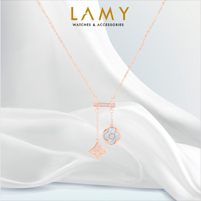 Dây chuyền nữ LAMY Lucky Double Floral Necklace Rose Gold 6426