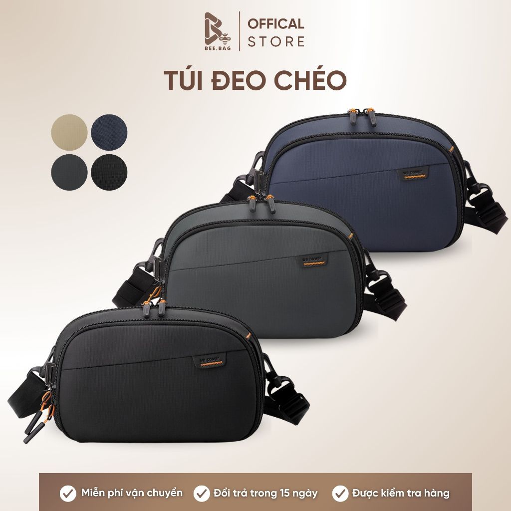 Túi Đeo Chéo Nam Vải Nylon Cao Cấp Nhiều Ngăn Đựng Đồ Dùng Cá Nhân Đi Chơi Du Lịch