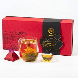 Hộp Quà Trà Việt Cao Cấp Trà Nở Hoa Nghệ Thuật – Quà Tặng Sang Trọng Dịp 30/4 – 1/5
