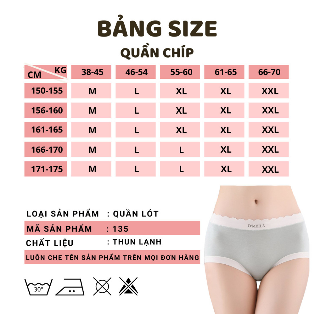 Set 5 Quần lót nữ cotton trơn thoáng khí Empress, Combo 5 Quần chip nữ co giãn kháng khuẩn 141 | BigBuy360 - bigbuy360.vn