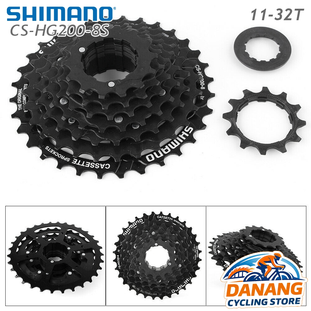 Líp Thả 8 Tầng (Cassette) Xe Đạp SHIMANO CS HG200 12-32T – Chính Hãng, Không Hộp