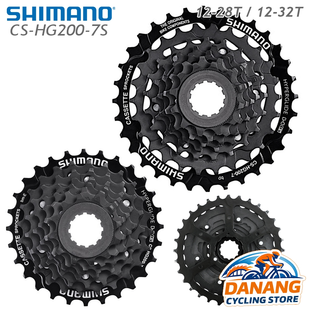 Líp Thả 7 Tầng (Cassette) Xe Đạp SHIMANO CS HG200 12-28T / 12-32T – Chính Hãng, Không Hộp