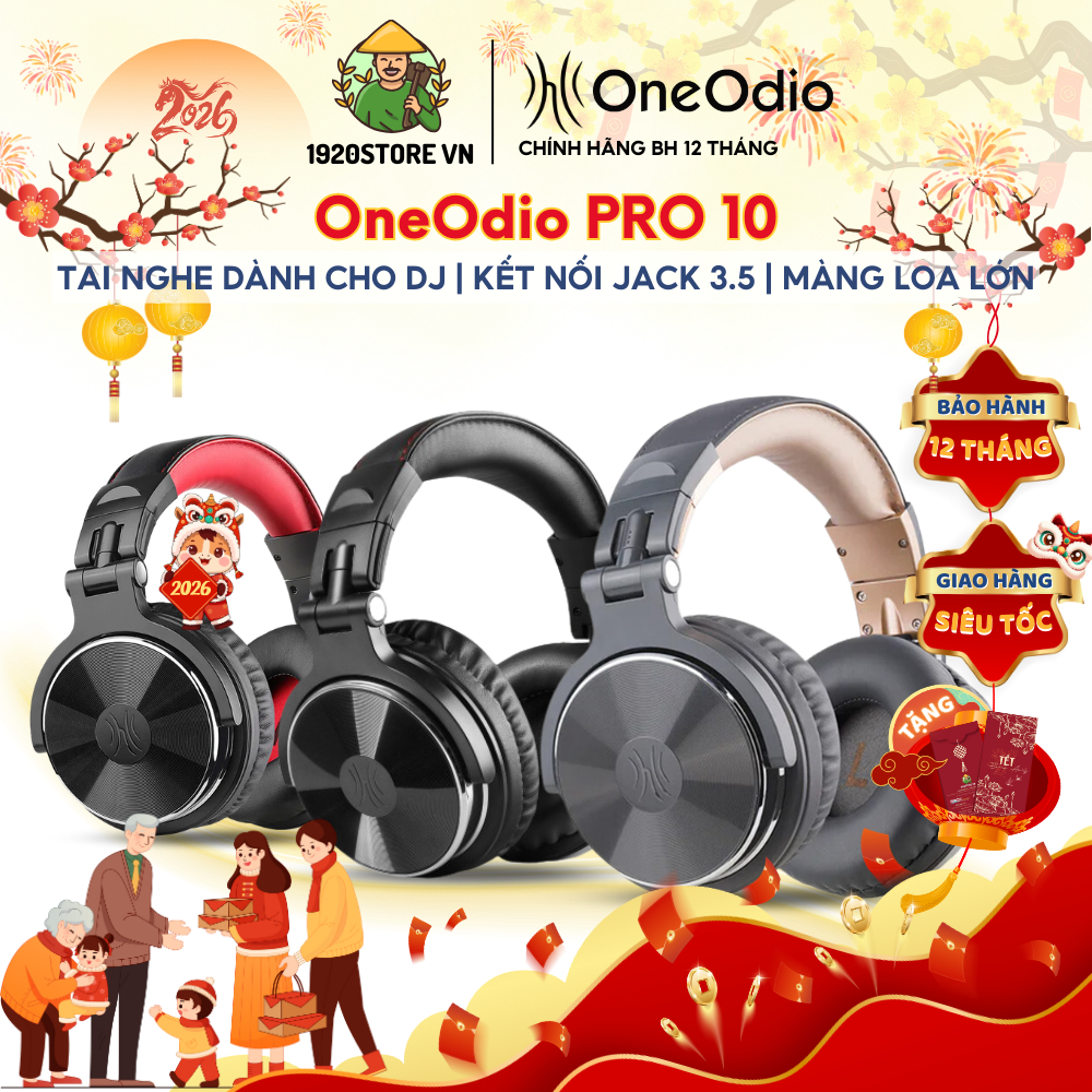 【Giao Hỏa Tốc】Tai Nghe Chụp Tai Headphone OneOdio Pro 10 Dành Cho DJ - Chính Hãng BH 12 Tháng
