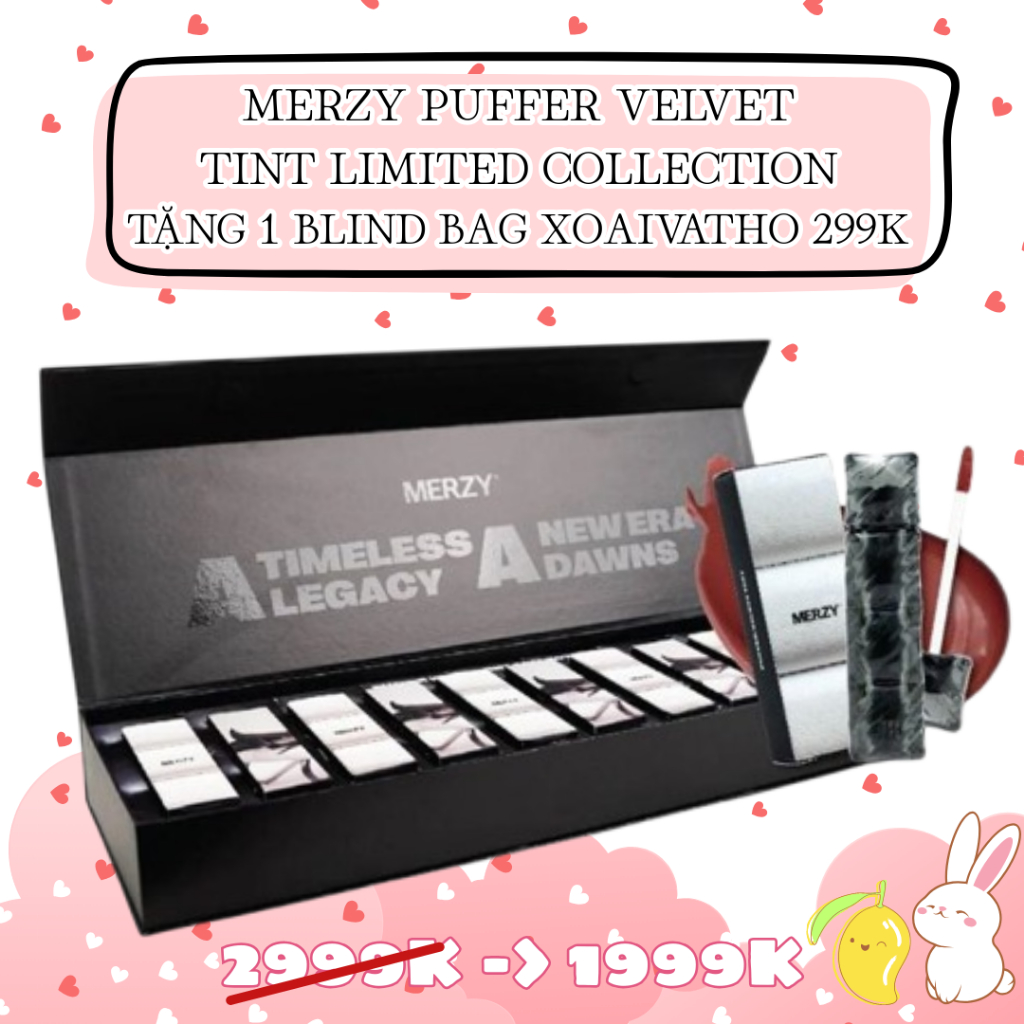 [SET 10 THỎI] MERZY PUFFER VELVET TINT LIMITED COLLECTION