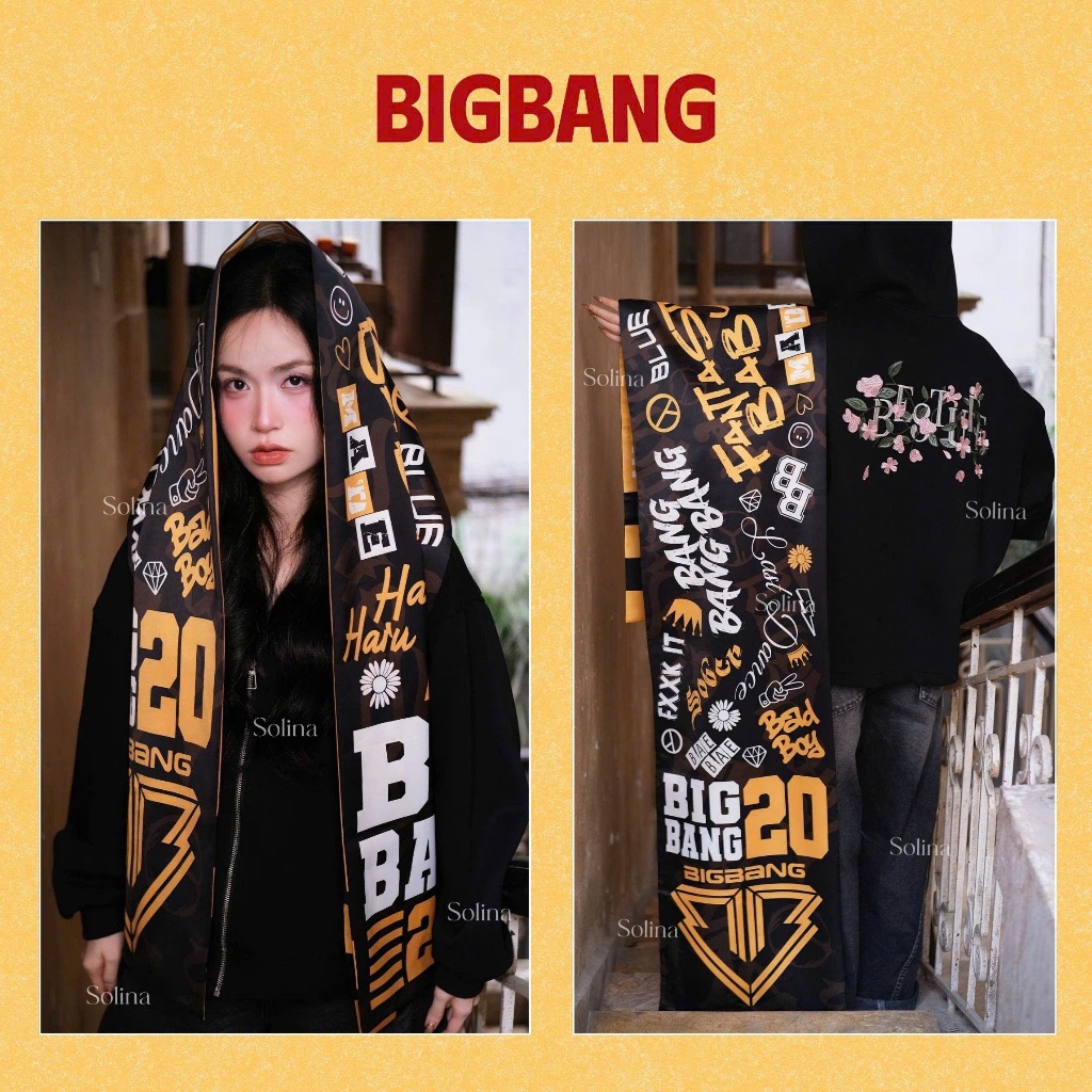 KHĂN BIGBANG, BANDANA BIGBANG, KHĂN SLOGAN BIGBANG