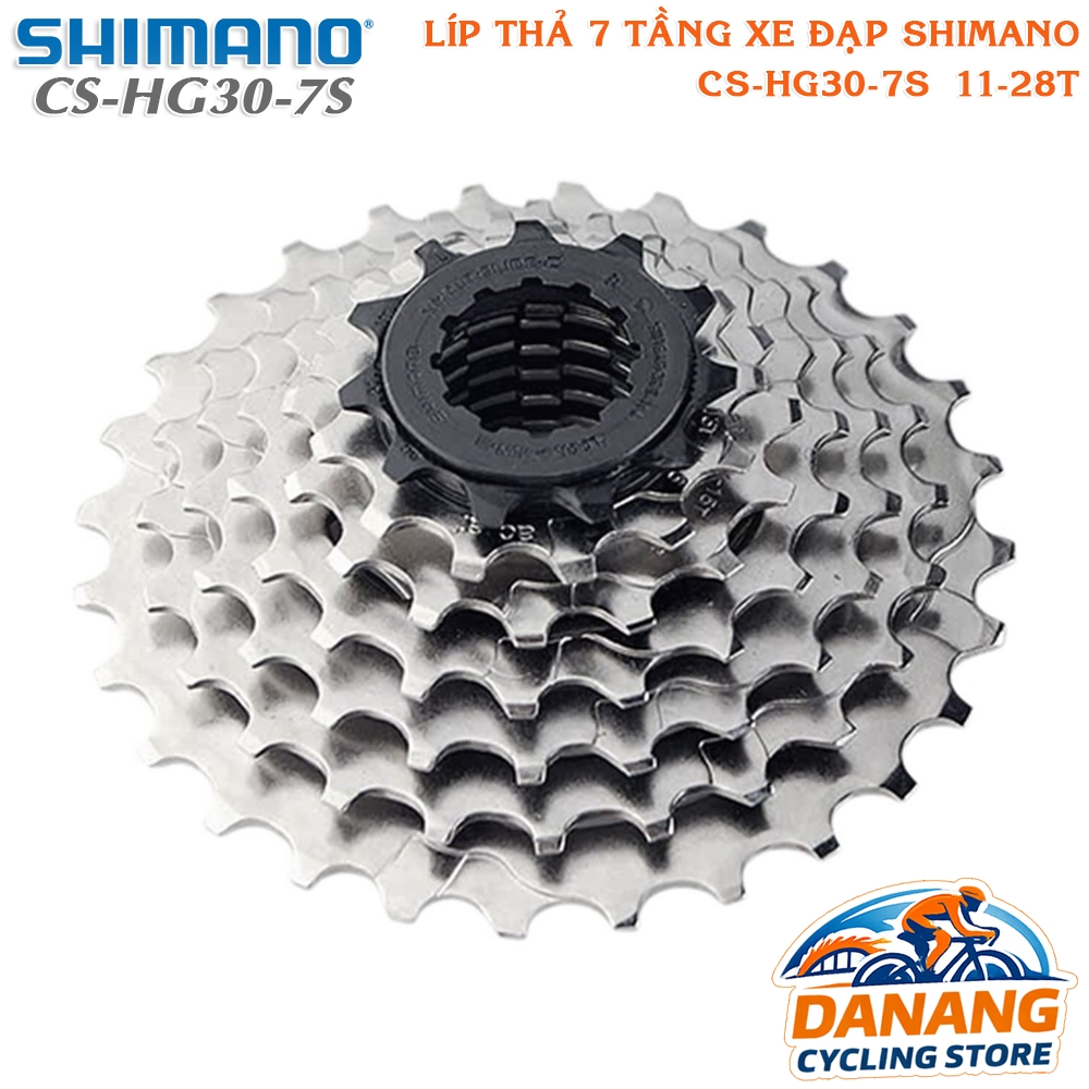 Líp Thả 7 Tầng (Cassette) Xe Đạp SHIMANO CS HG30 12-28T – Chính Hãng, Không Hộp