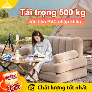 Giường Hơi Tự Động 2 Trong 1 - Ghế Sofa Bơm Hơi Gấp Gọn Đa Năng, Nệm Hơi Di Động Cho Cắm Trại Du Lịch