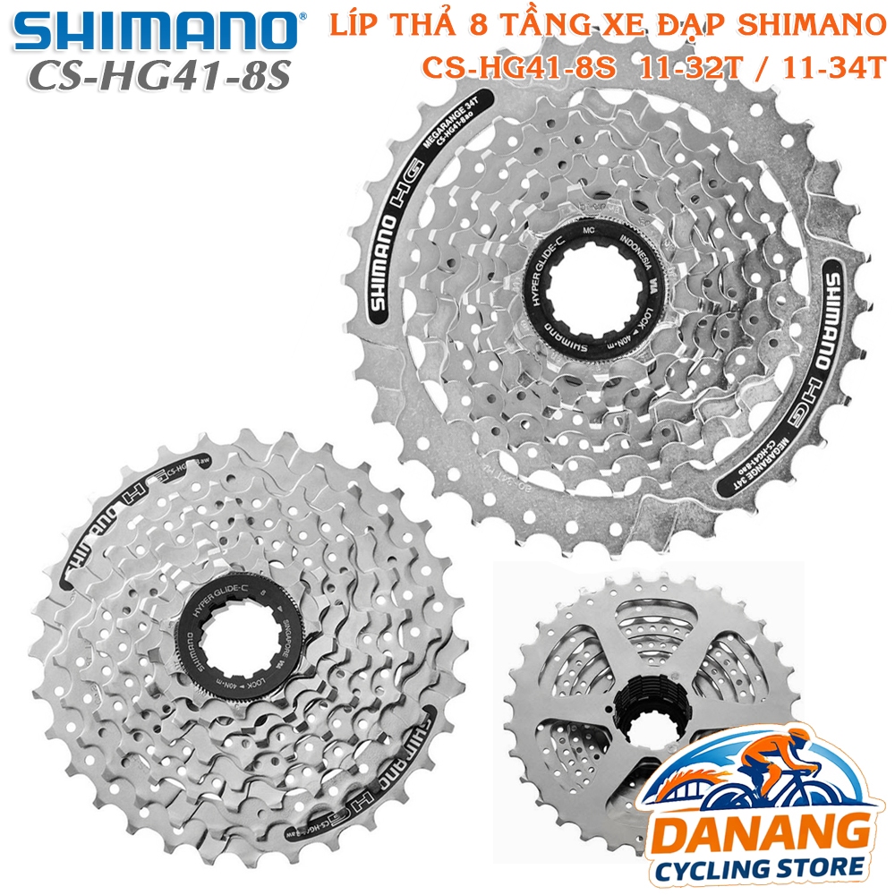 Líp Thả 8 Tầng (Cassette) Xe Đạp SHIMANO CS HG41 11-23T / 11-34T – Chính Hãng, Không Hộp
