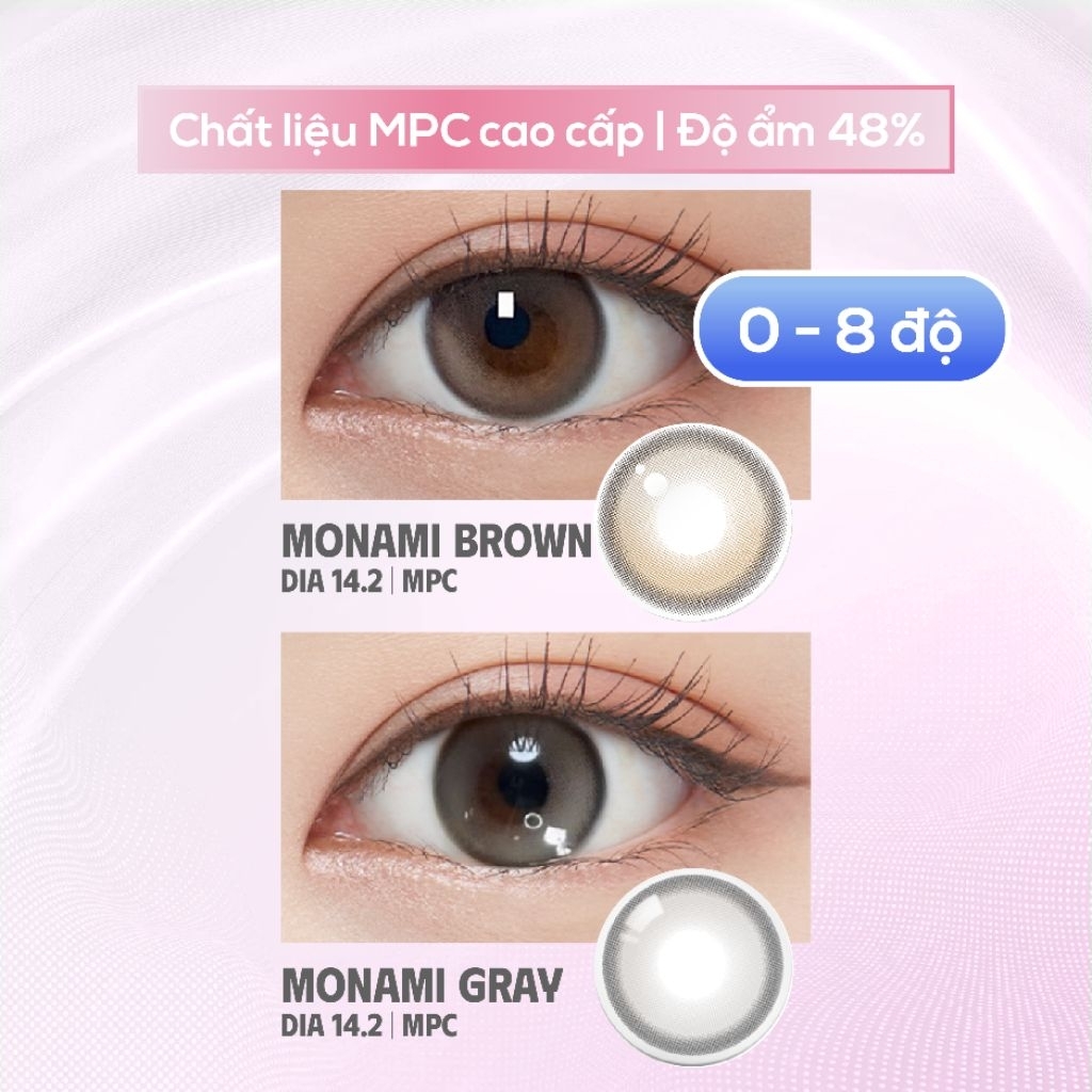 SLENS - Lens 1 NGÀY (1 CHIẾC) MONAMI brown/gray MPC