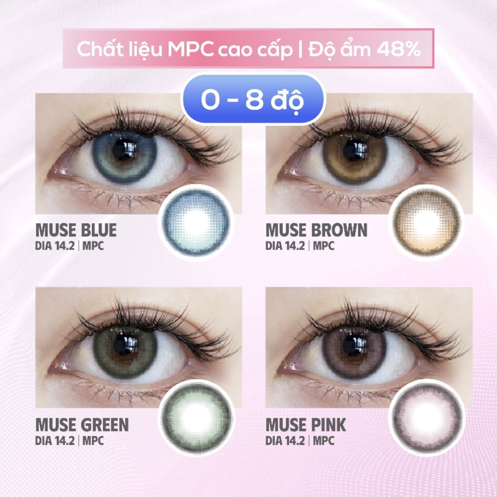 SLENS - Lens 1 NGÀY (1 CHIẾC) MUSE Nhiều Màu Sắc