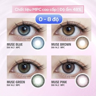 SLENS - Lens 1 NGÀY (1 CHIẾC) MUSE blue/brown/green/pink MPC - Kính áp tròng Hàn quốc Seoullens
