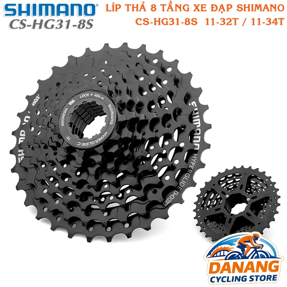 Líp Thả 8 Tầng (Cassette) Xe Đạp SHIMANO CS HG31 11-32T / 11-34T – Chính Hãng, Không Hộp