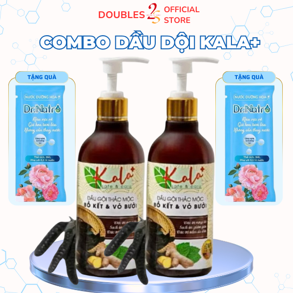COMBO 2 CHAI DẦU GỘI THẢO MỘC KALA 300ml BỒ KẾT & VỎ BƯỞI Tóc Khỏe Mềm Mượt | DOUBLES 2SSHOP